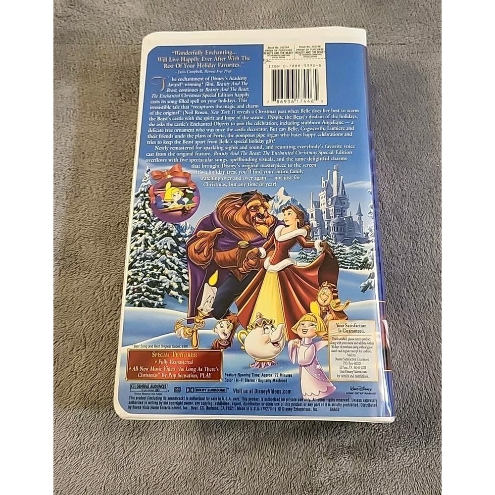Beauty and the Beast: An Enchanted Christmas (VHS, 2002) - Picture 4 of 4